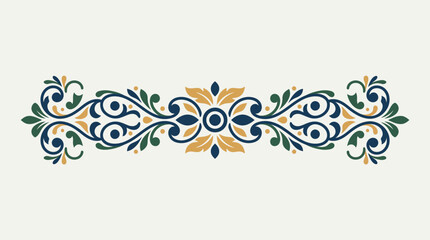 Vibrant floral decorative border design element. © Abhinaya Project