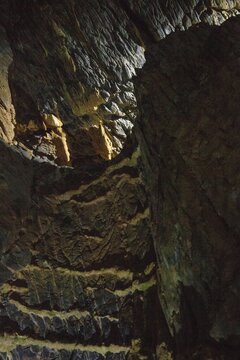 Stalactite caves at Warstein Sauerland Germany. Sand lime caves