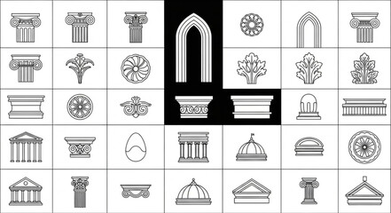 Collection of Architectural Elements and Decorative Motifs. © Amit