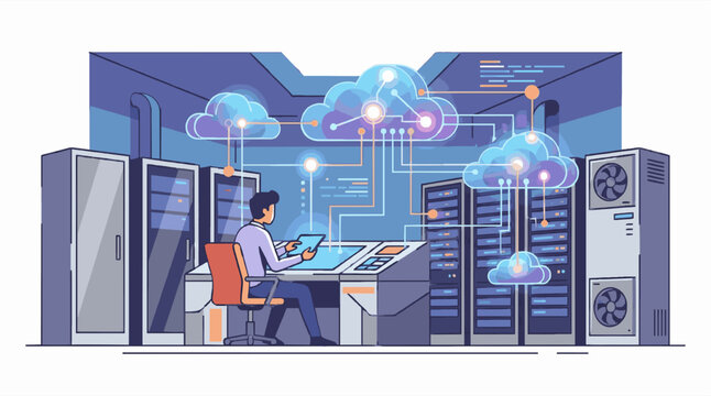 Data Scientist in Server Room