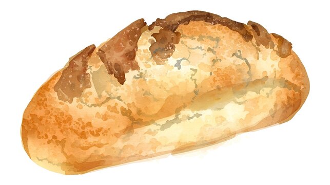 Freshly baked artisan bread, golden brown crust, perfect for breakfast or any meal