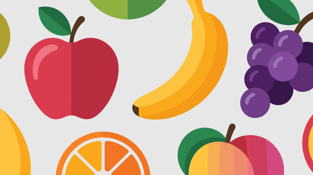 Fruit icon collection - vector illustration