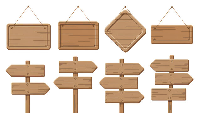 Set of brown cardboard boxes and mailers in different sizes stacked and arranged on flat surface Vector
