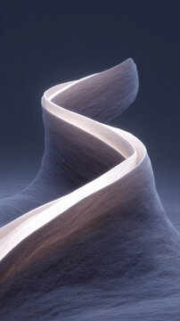 Exploring the Ethereal Journey of a Serene Flow: An Abstract Representation of States of Mind through Light, Texture, and Minimalism