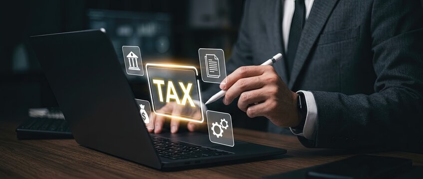 Streamlined tax management solutions for businesses online settings digital content professional environment close-up view financial efficiency and compliance