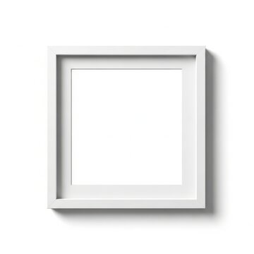 A white square frame with a subtle shadow effect on a plain white background.