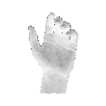 Hand waving in pixel art style