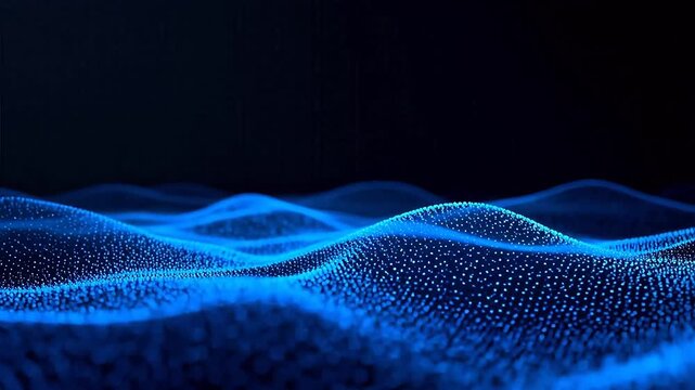 Blue glowing wave pattern