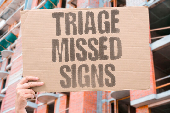 "Triage Missed Signs" Overwhelmed emergency triage systems regularly fail to detect deteriorating patient conditions during extended waits. EMERGENCY. TRIAGE. PATIENT. DETECT. HOSPITAL.