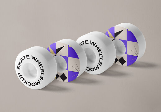 Skateboard Wheels PSD Mockup