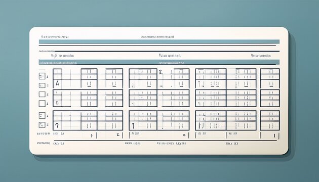 standardized quiz or test score sheet