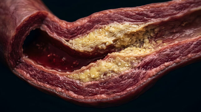 Atherosclerosis artery cross-section illustration