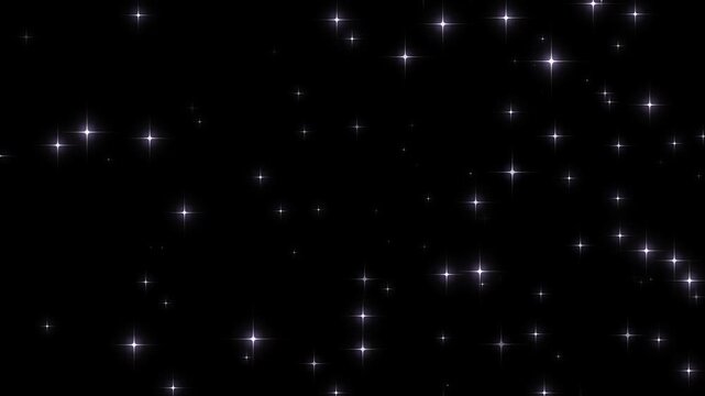 4K White glowing glitter particle trail, shining light particles trail sparkling on black background. luxury magic festive effect bokeh and glow. birthday, anniversary, new year, event, christmas