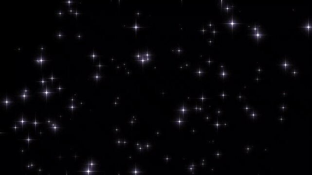 White glitter light tail, luxury magic festive effect bokeh, sparkling shining comet trace with glare effect. ramadan glitters bokeh lights glowing logo title reveal on black background. 4k
