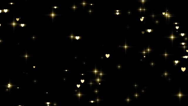 Twinkling glitter stars line animation, sparkle dust trail loop transition, magic sparkling bokeh effects, golden cartoon blinking stars, fairy dust wand glitter stars trail transition on black screen
