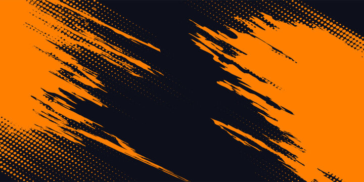 Dots pop art comics sport style vector illustration. Dots halftone yellow and black color pattern gradient grunge texture background. vector eps10