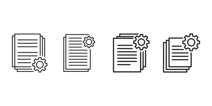 Document Settings Icon File Configuration and Management Symbol.