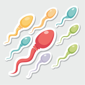 Colorful Sperm Cells Illustration