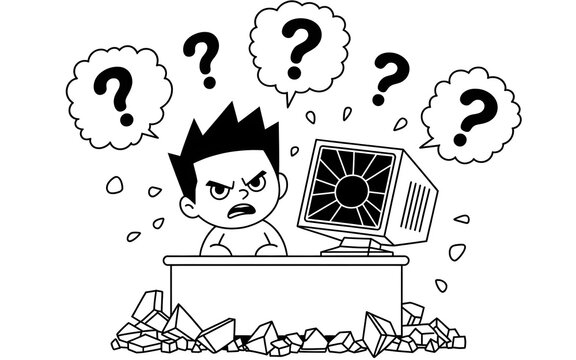 Angry Computer Cartoon Images – Browse 10,583 Stock Photos, Vectors ...