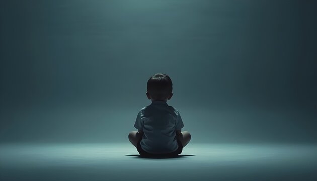 Child sitting alone representing hardship and child labour issue