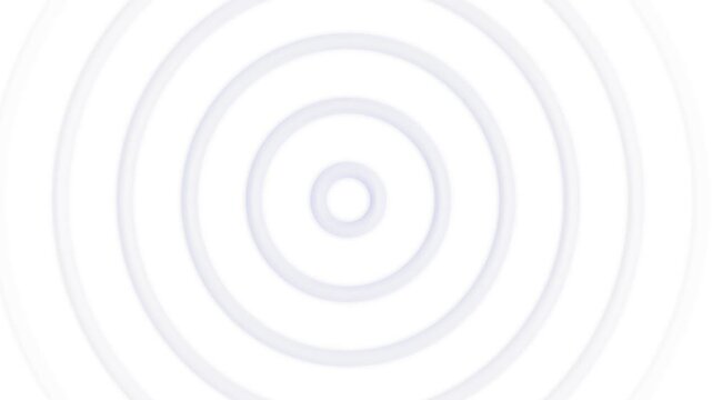 Digital radio waves animation. 4K Radio waves animation on transparent background. Radio wave concept on white background