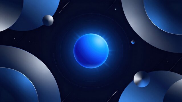 Abstract space celestial bodies