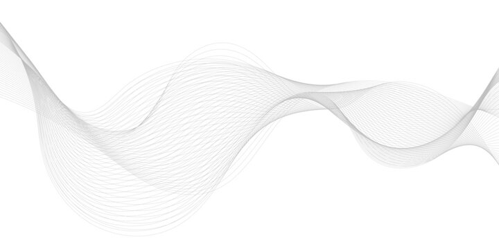 Abstract gray wavy lines Digital frequency track equalizer background. Curved wave smooth stripe seamless pattern. Wave lines created using blend tool. graphic design template banner dots and lines.