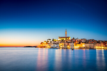 Naklejka premium Rovinj at sunset, Istria, Croatia