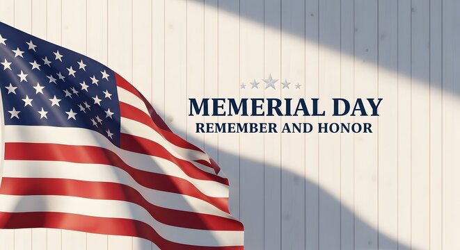 Memorial Day American Flag Remember and Honor