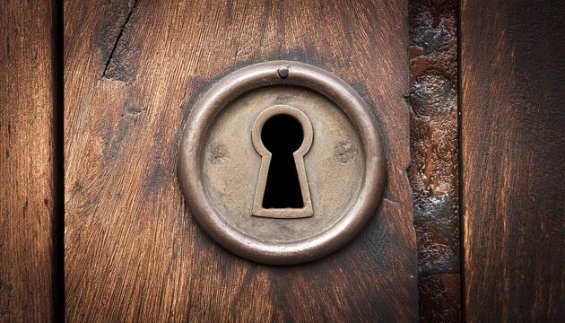 keyhole on an old door
