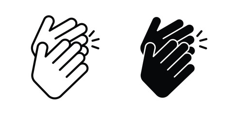 Fototapeta premium Clap icon vector pack in black color. Editable icons.
