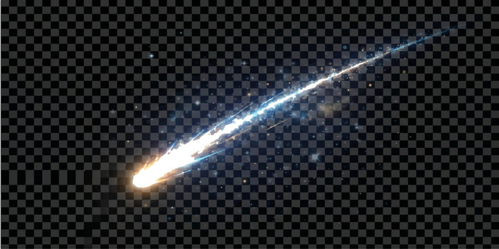 An abstract blue background featuring a dark night sky with stars, glowing light flashes, and artistic motion design in a seamless loop of space animation