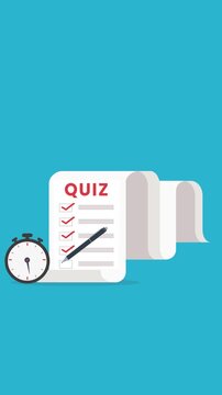 Quiz checklist , online test exam form