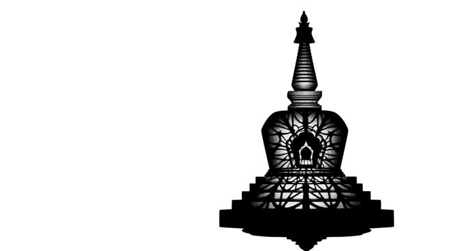 Buddhist temple stupa architecture detail.
