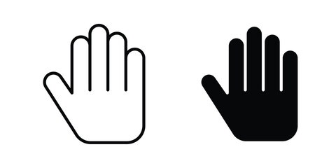 Fototapeta premium Hand icon vector pack in black color. Editable icons.