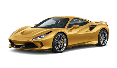 Obraz premium Elegant golden sports car vector illustration with glossy finish and sleek design for automotive artwork