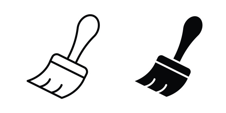 Paint brush icon vector pack in black color. Editable icons.
