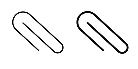 Obraz premium Paperclip icon vector pack in black color. Editable icons.