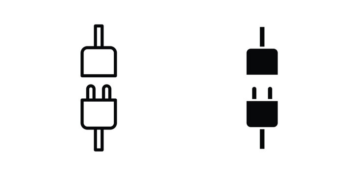 Plugin icon vector pack in black color. Editable icons.