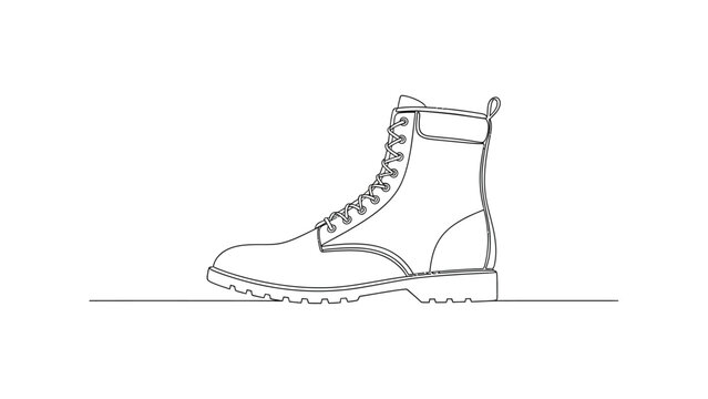 A single high top boot.