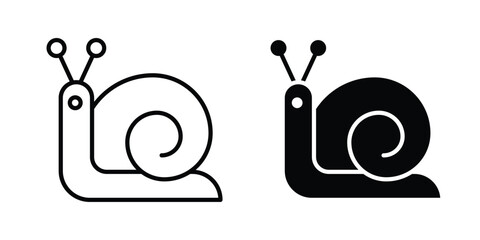 Snail icon vector pack in black color. Editable icons. © Cristiane