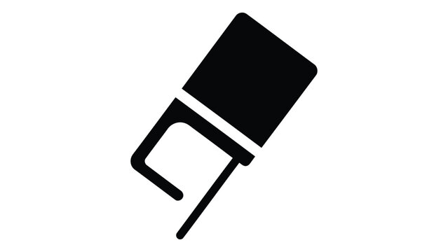 Sim card ejector pin icon, a simple vector illustration representing a mobile accessory tool used for opening the sim tray