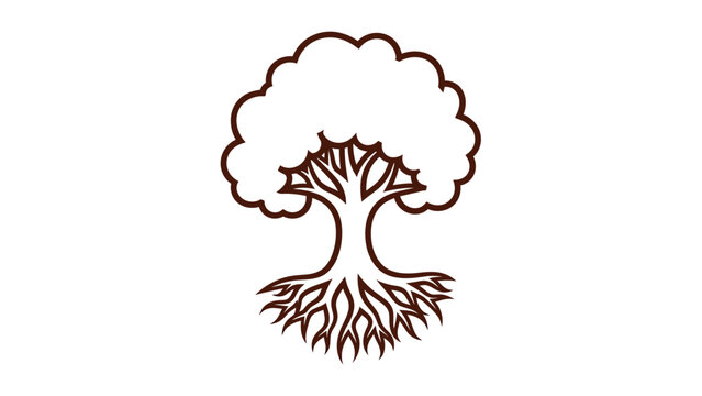 tree roots and branches illustration