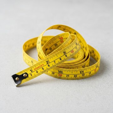 measuring tape isolated on black
