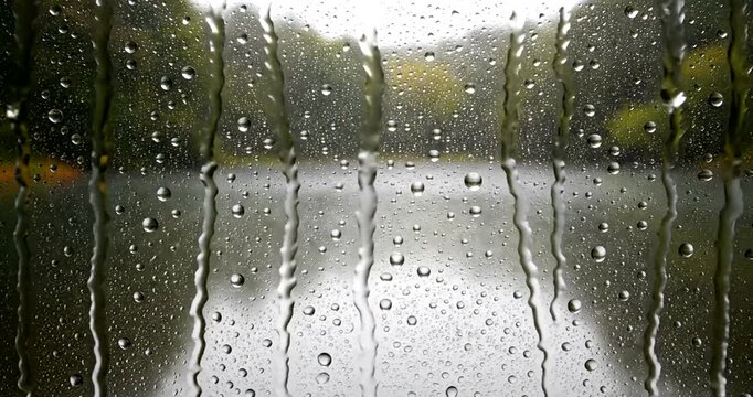 water drops on window