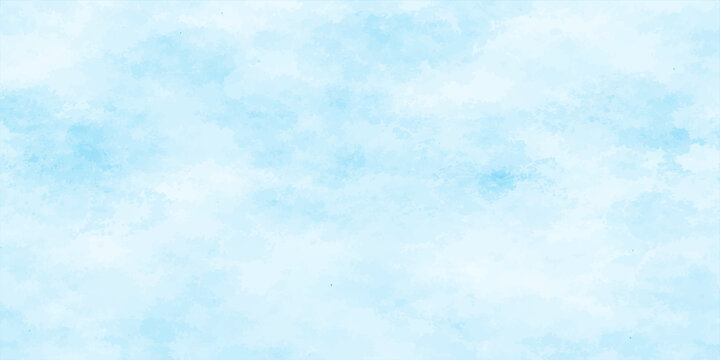 Blue sky with fluffy white clouds on a clear sunny day