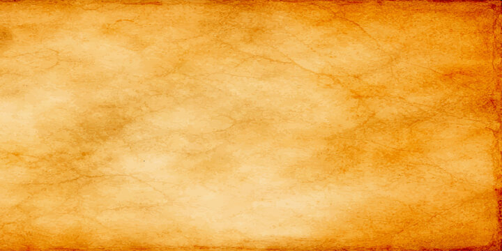 A worn sheet of vintage parchment with a grungy, stained brown texture evokes the antique look of a blank page from an ancient, aged manuscript book