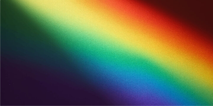 An abstract rainbow background features a colorful gradient spectrum with bright digital lines and a blurred texture design for a vibrant vector wallpaper illustration