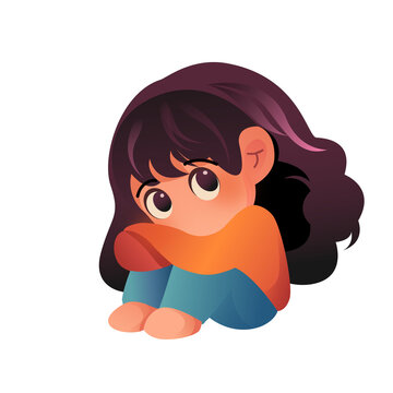 little girl with a toy