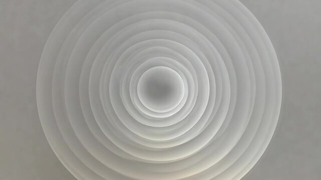 Concentric circular layers in minimal style on a grey background, concept of symmetry and calm bringing balance